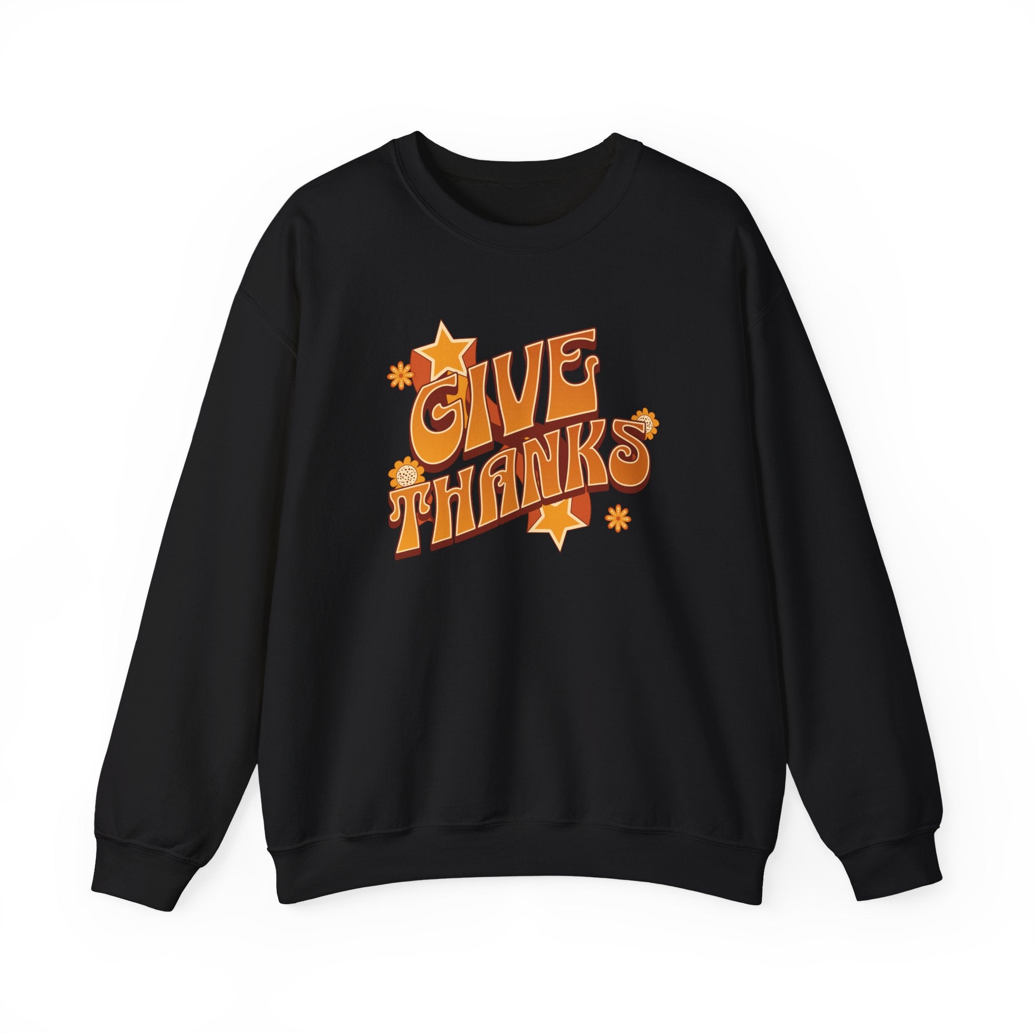 Christian Sweatshirt – “Give Thanks” | Faith-Based Gratitude Crewneck for Women