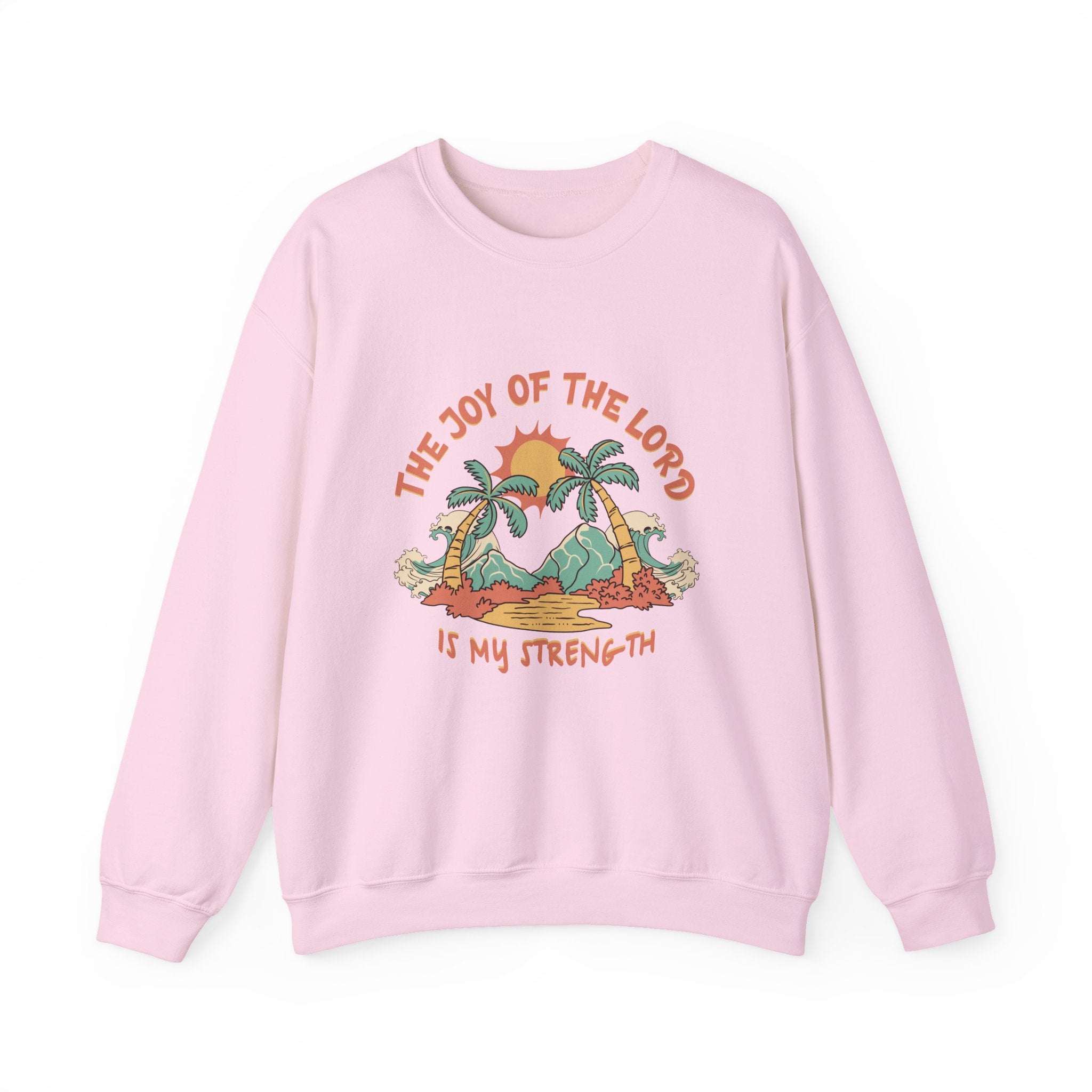 Christian Sweatshirt – “The Joy of the Lord Is My Strength” | Faith-Based Unisex Crewneck