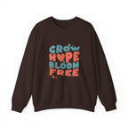 Classic Gildan 18000 Unisex Sweatshirt – Grow Hope, Bloom Free | Christian Faith Apparel