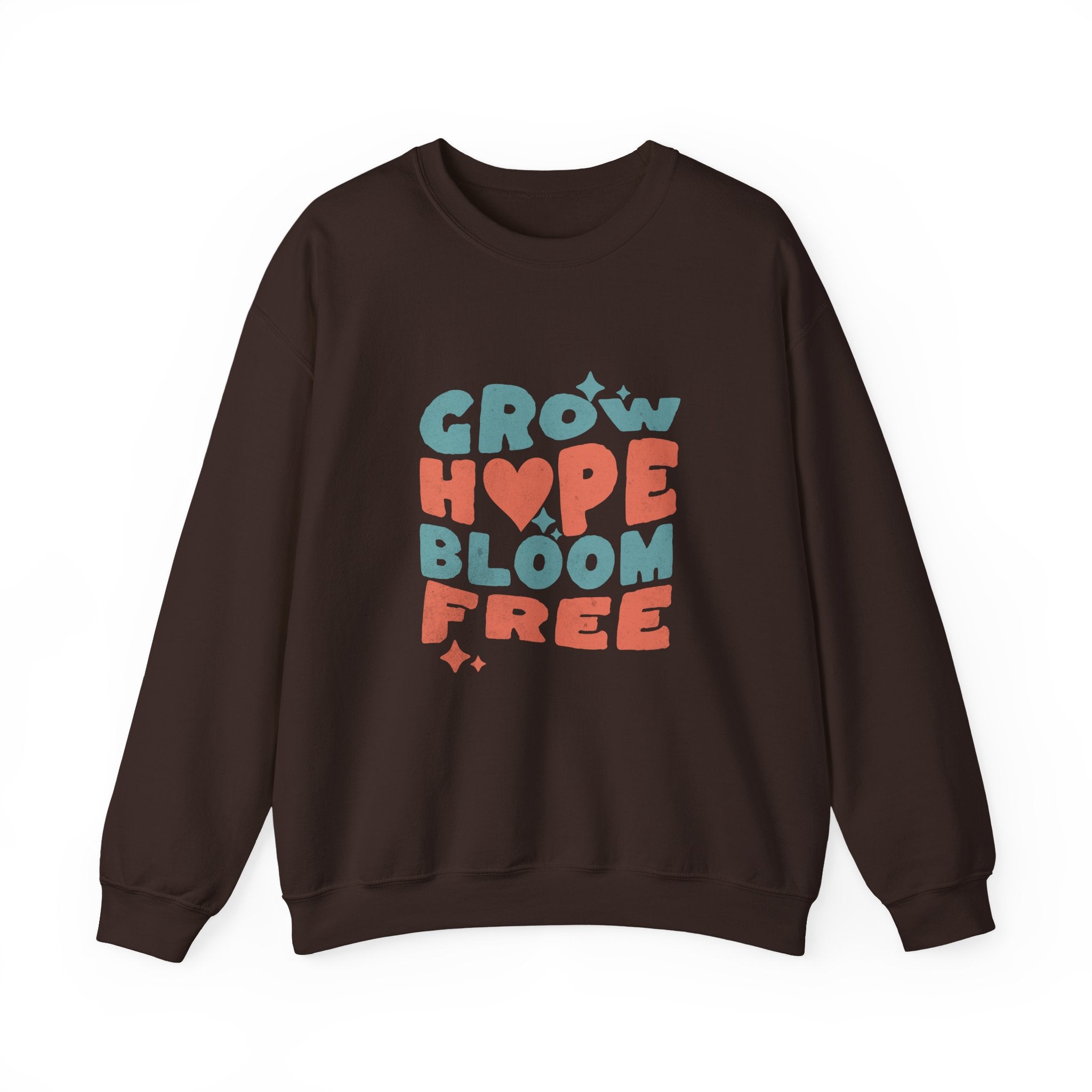 Classic Gildan 18000 Unisex Sweatshirt – Grow Hope, Bloom Free | Christian Faith Apparel
