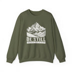 Christian Sweatshirt – “Be Still and Know That He Is God” | Faith-Based Unisex Crewneck