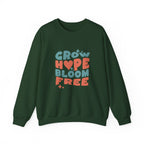 Classic Gildan 18000 Unisex Sweatshirt – Grow Hope, Bloom Free | Christian Faith Apparel
