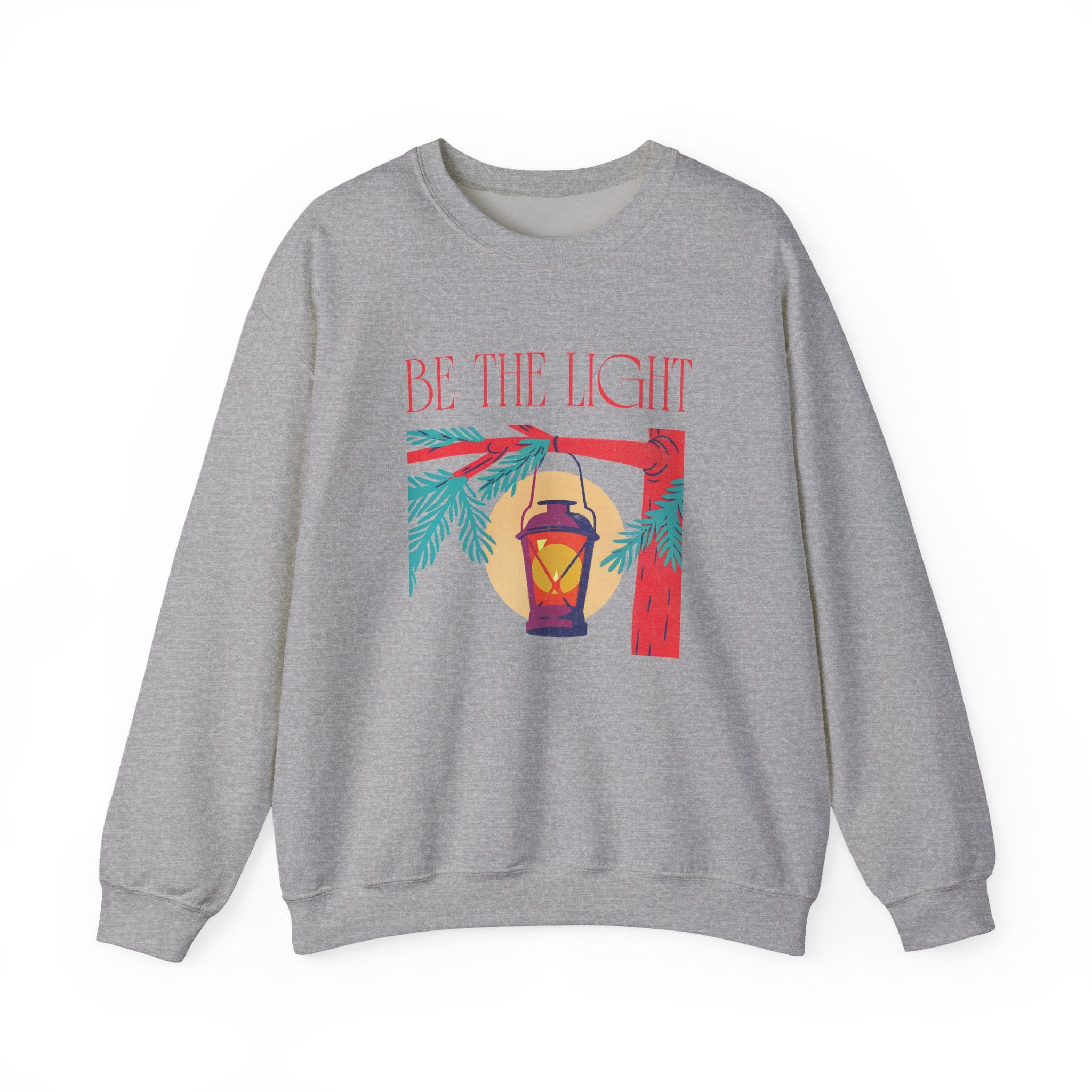 Christian Sweatshirt – “Be the Light” | Unisex Faith-Based Crewneck