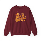Christian Sweatshirt – “Give Thanks” | Faith-Based Gratitude Crewneck for Women
