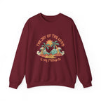 Christian Sweatshirt – “The Joy of the Lord Is My Strength” | Faith-Based Unisex Crewneck