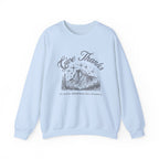 Christian Sweatshirt – “Give Thanks, He Turns Wilderness into Wonders” | Faith-Based Unisex Crewneck
