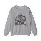 Christian Sweatshirt – “Be Still and Know That He Is God” | Faith-Based Unisex Crewneck