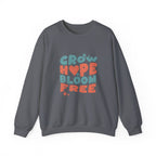 Classic Gildan 18000 Unisex Sweatshirt – Grow Hope, Bloom Free | Christian Faith Apparel