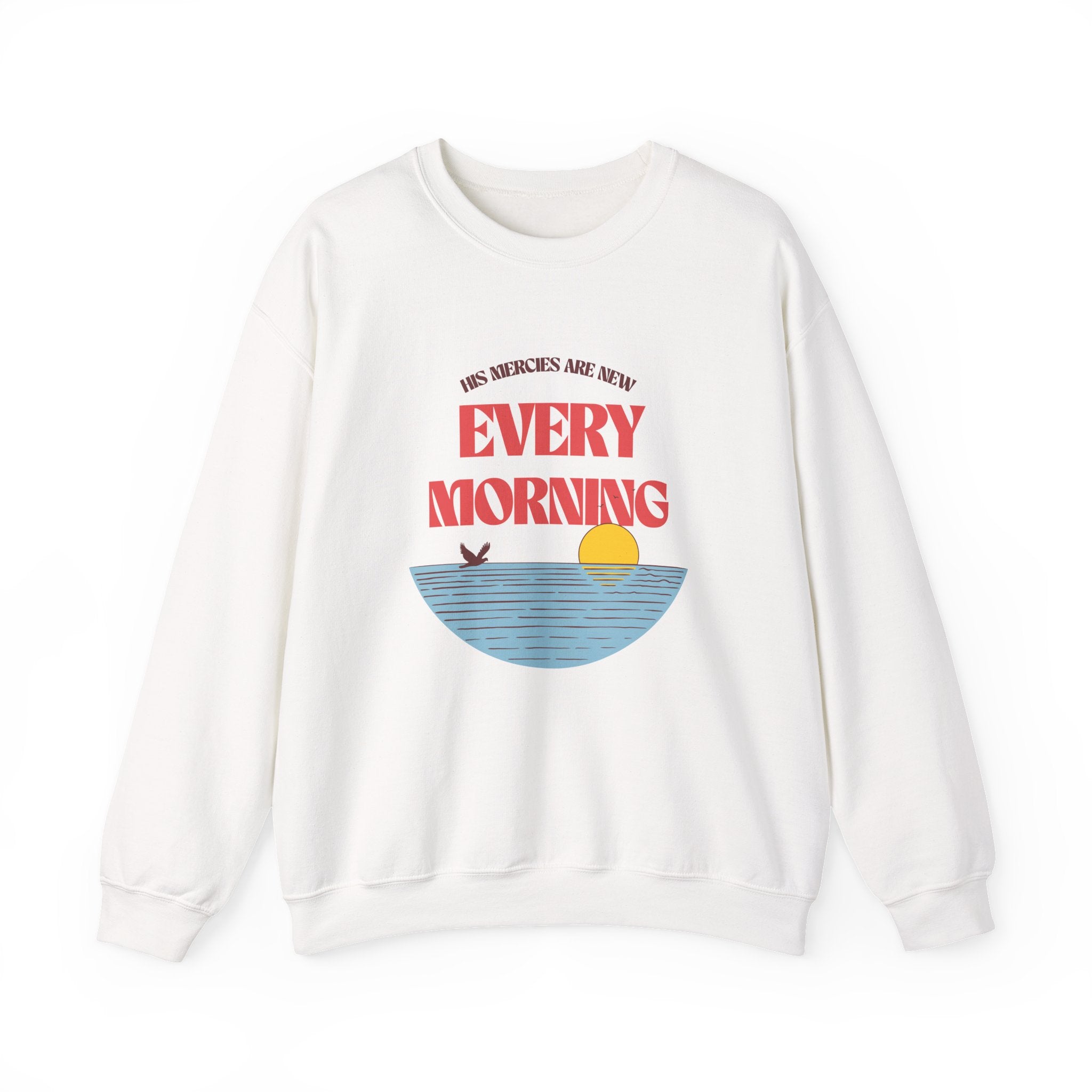 Christian Sweatshirt – “His Mercies Are New Every Morning” | Unisex Faith-Based Crewneck