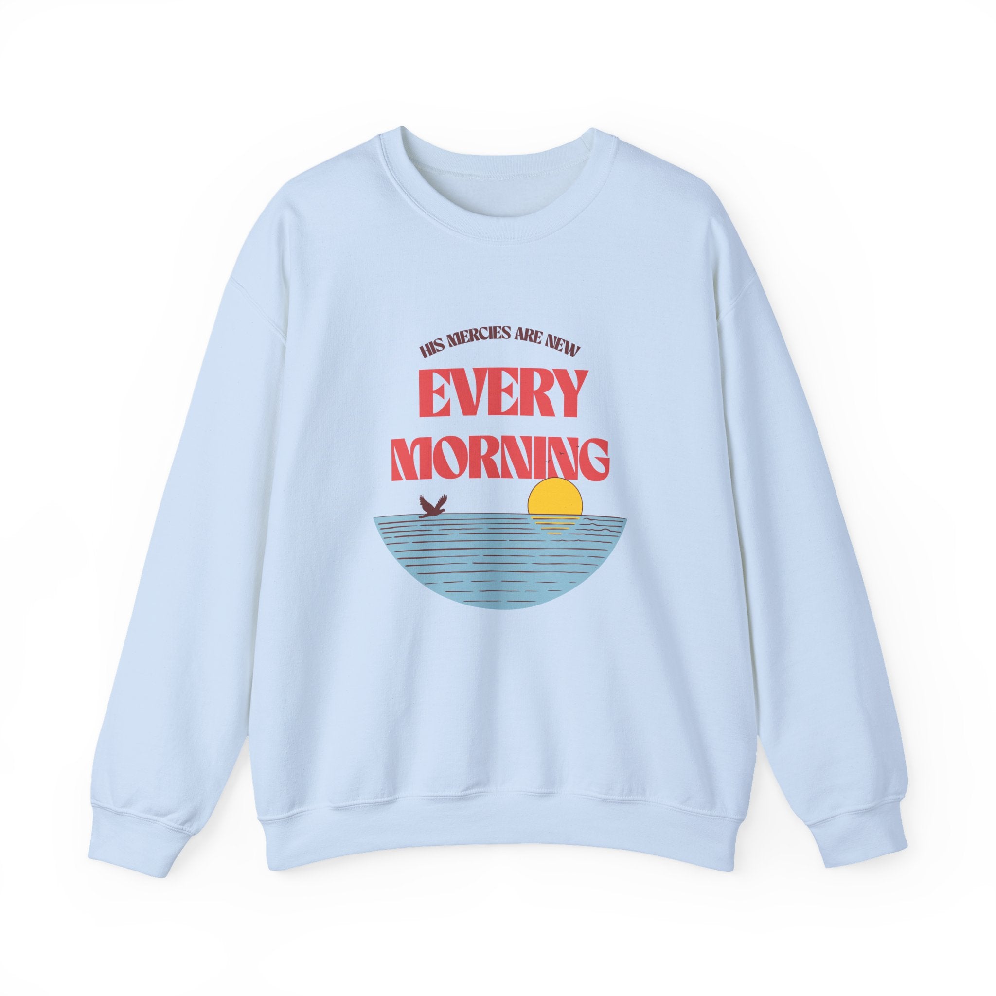 Christian Sweatshirt – “His Mercies Are New Every Morning” | Unisex Faith-Based Crewneck
