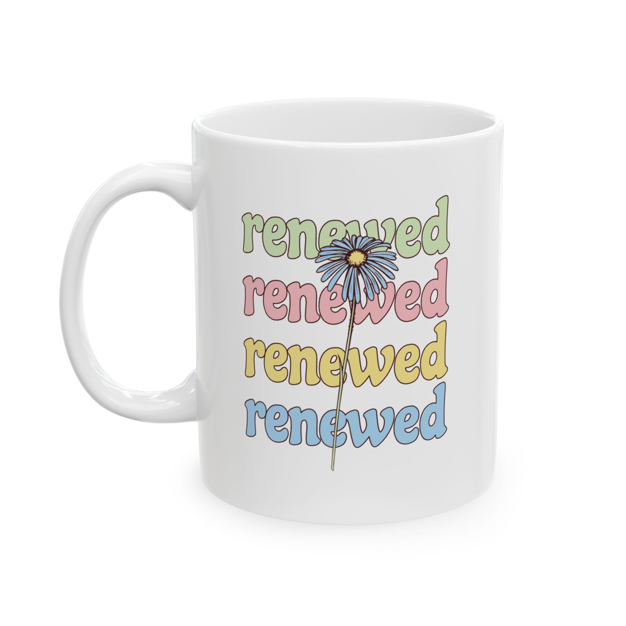 Christian Mug – “Renewed” | Inspirational Faith Mug for Women | Christian Gift of Healing & Grace