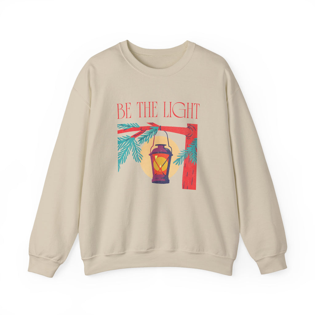 Christian Sweatshirt – “Be the Light” | Unisex Faith-Based Crewneck