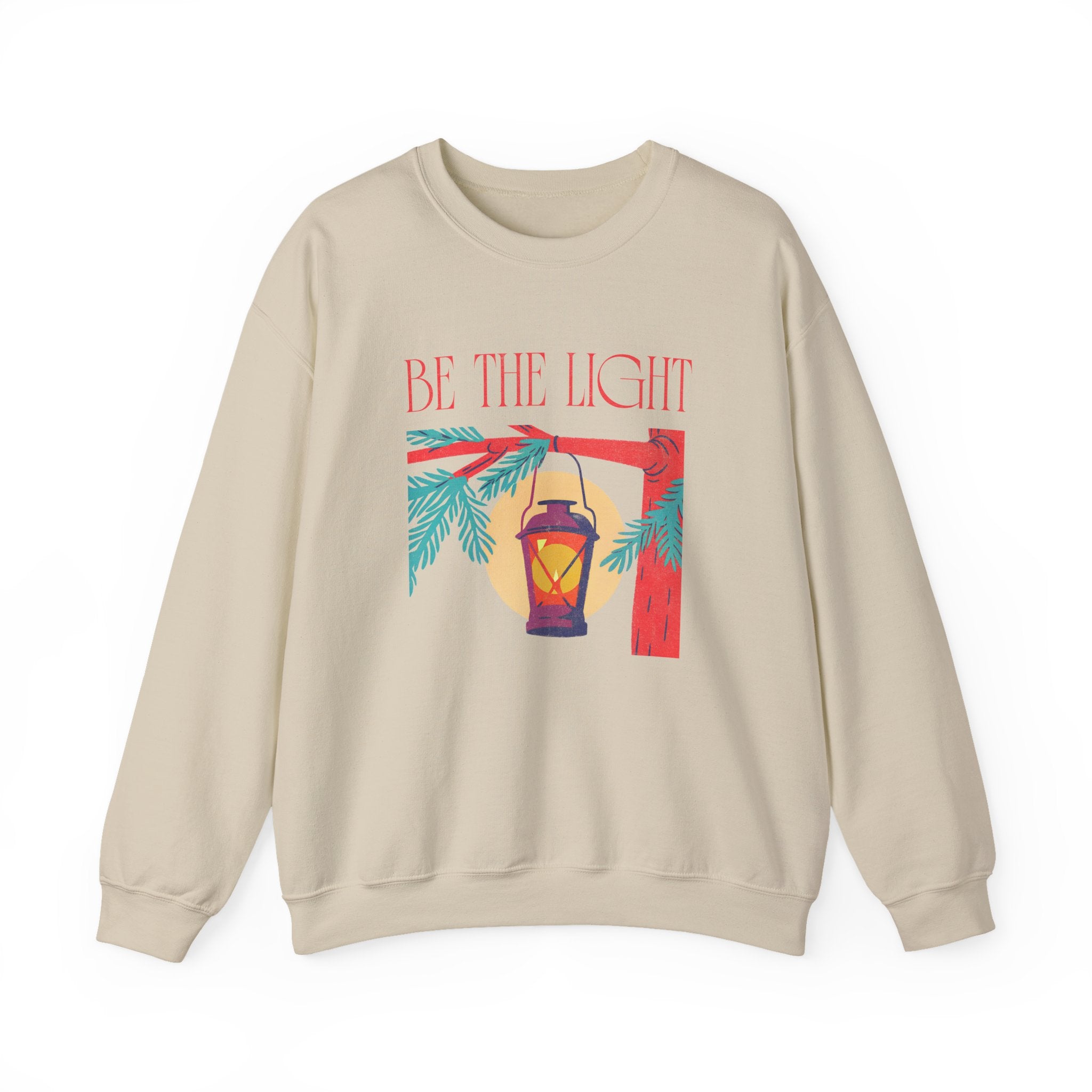 Christian Sweatshirt – “Be the Light” | Unisex Faith-Based Crewneck