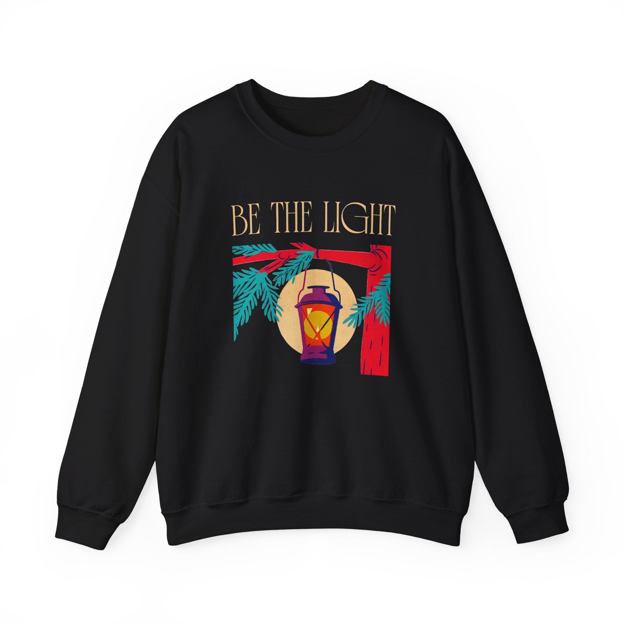 Christian Sweatshirt – “Be the Light” | Unisex Faith-Based Crewneck
