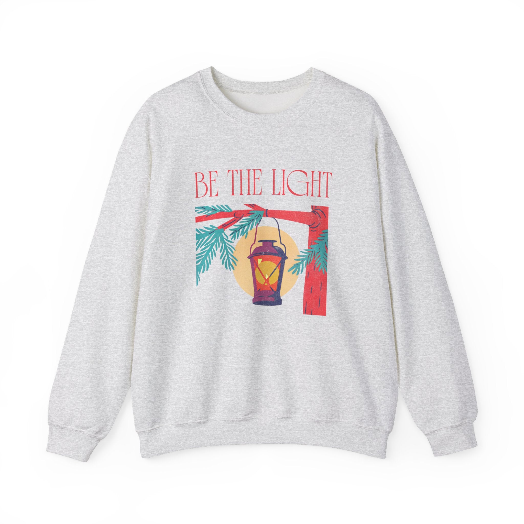 Christian Sweatshirt – “Be the Light” | Unisex Faith-Based Crewneck