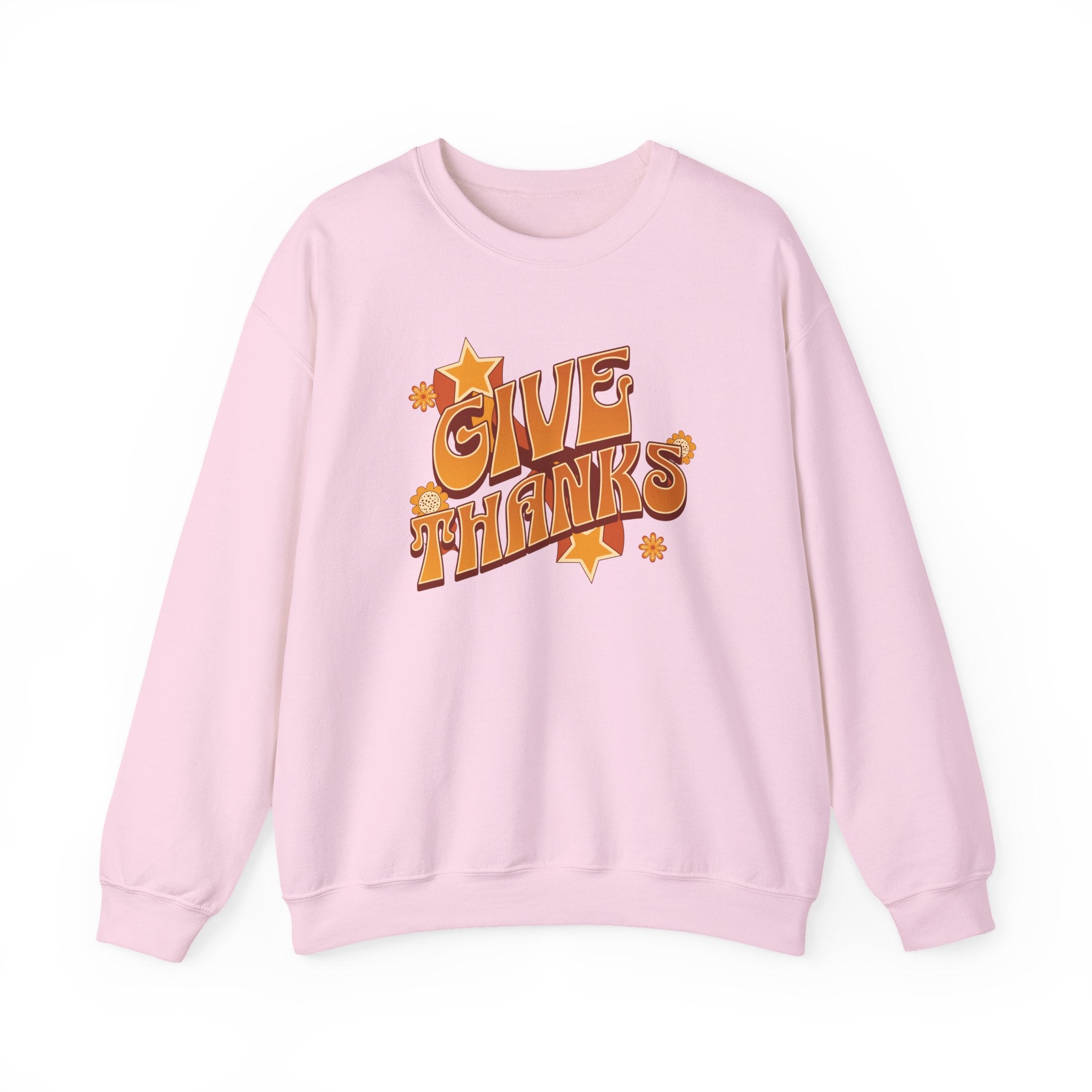 Christian Sweatshirt – “Give Thanks” | Faith-Based Gratitude Crewneck for Women