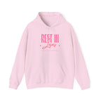 Christian Hoodie – “Rest in Jesus” | Faith-Based Unisex Pullover