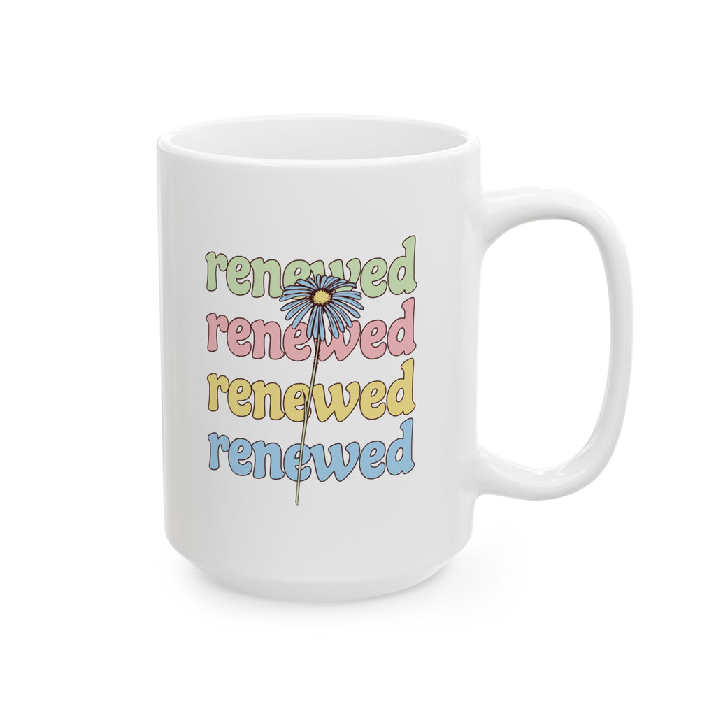 Christian Mug – “Renewed” | Inspirational Faith Mug for Women | Christian Gift of Healing & Grace