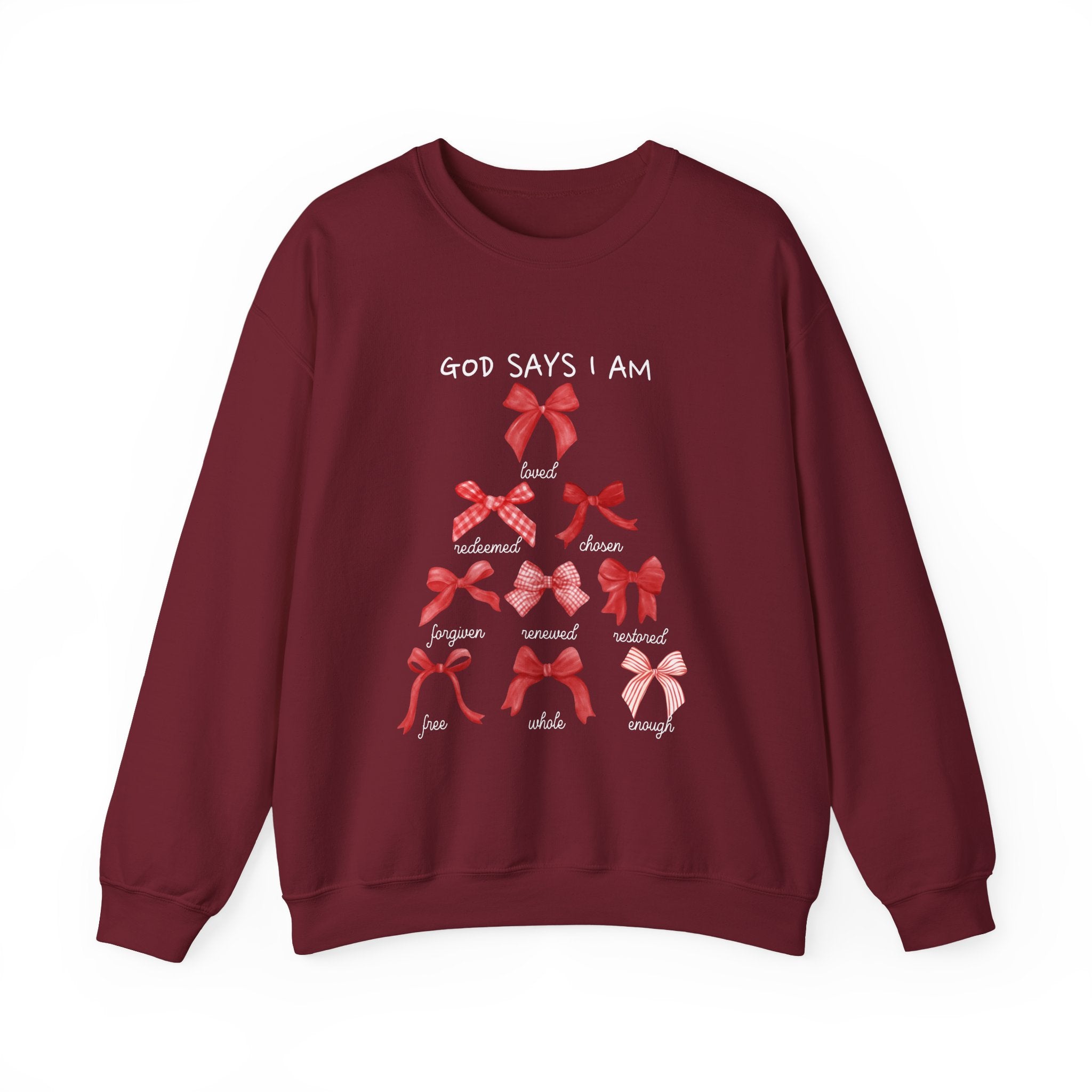 Christmas Collection – “God Says I Am” Sweatshirt| Christian Apparel & Gifts