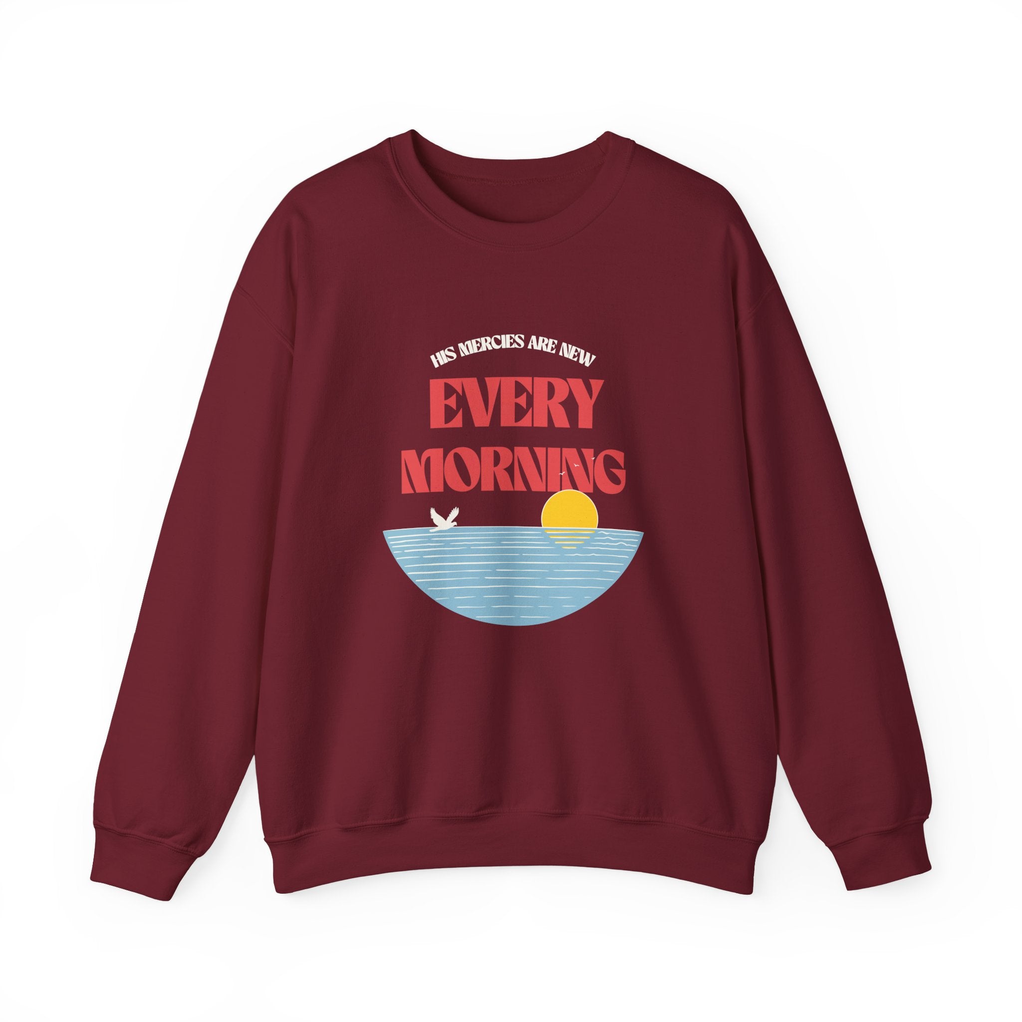 Christian Sweatshirt – “His Mercies Are New Every Morning” | Unisex Faith-Based Crewneck