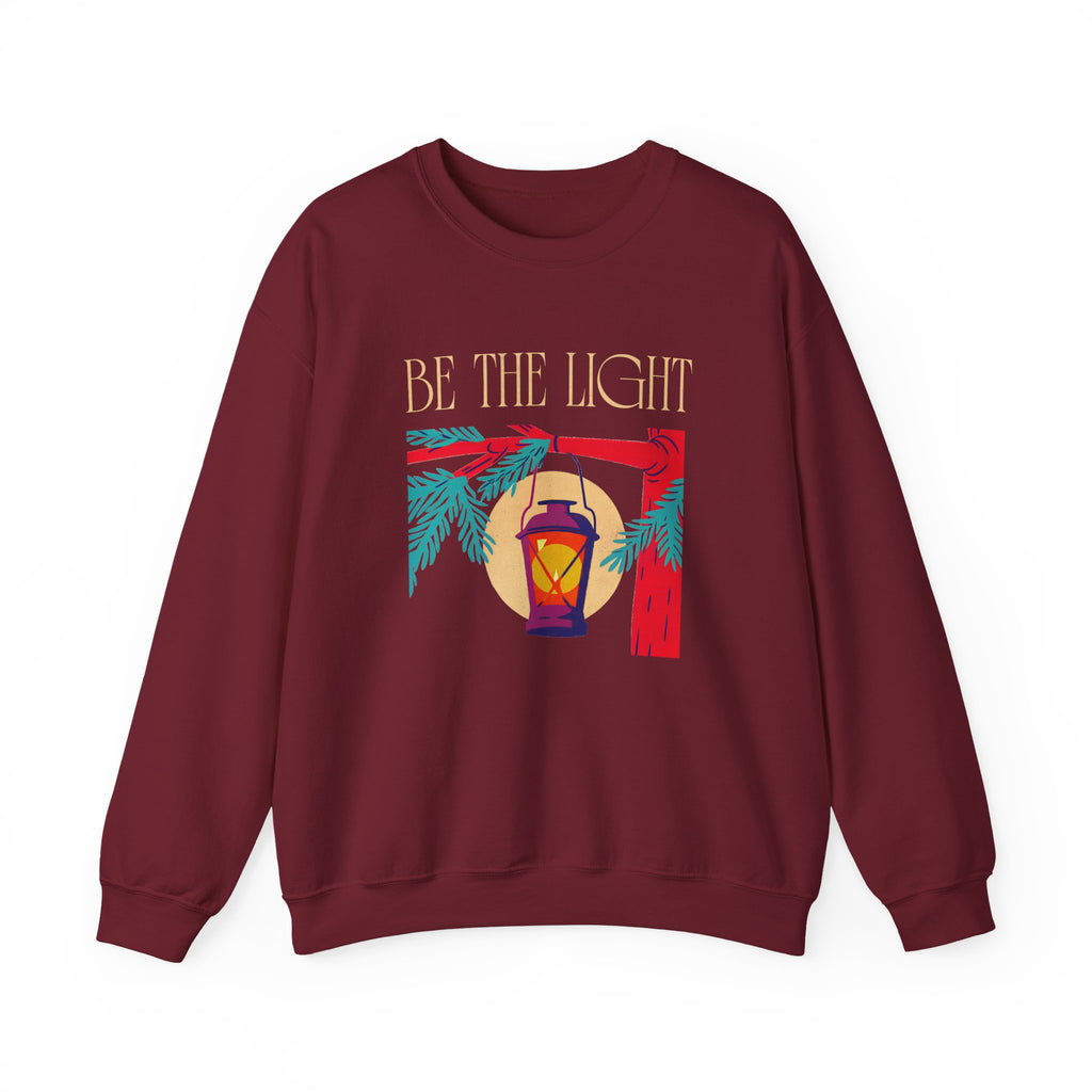 Christian Sweatshirt – “Be the Light” | Unisex Faith-Based Crewneck
