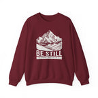 Christian Sweatshirt – “Be Still and Know That He Is God” | Faith-Based Unisex Crewneck