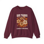 Christian Sweatshirt – “Give Thanks, He Makes All Things Blossom” | Unisex Faith-Based Crewneck