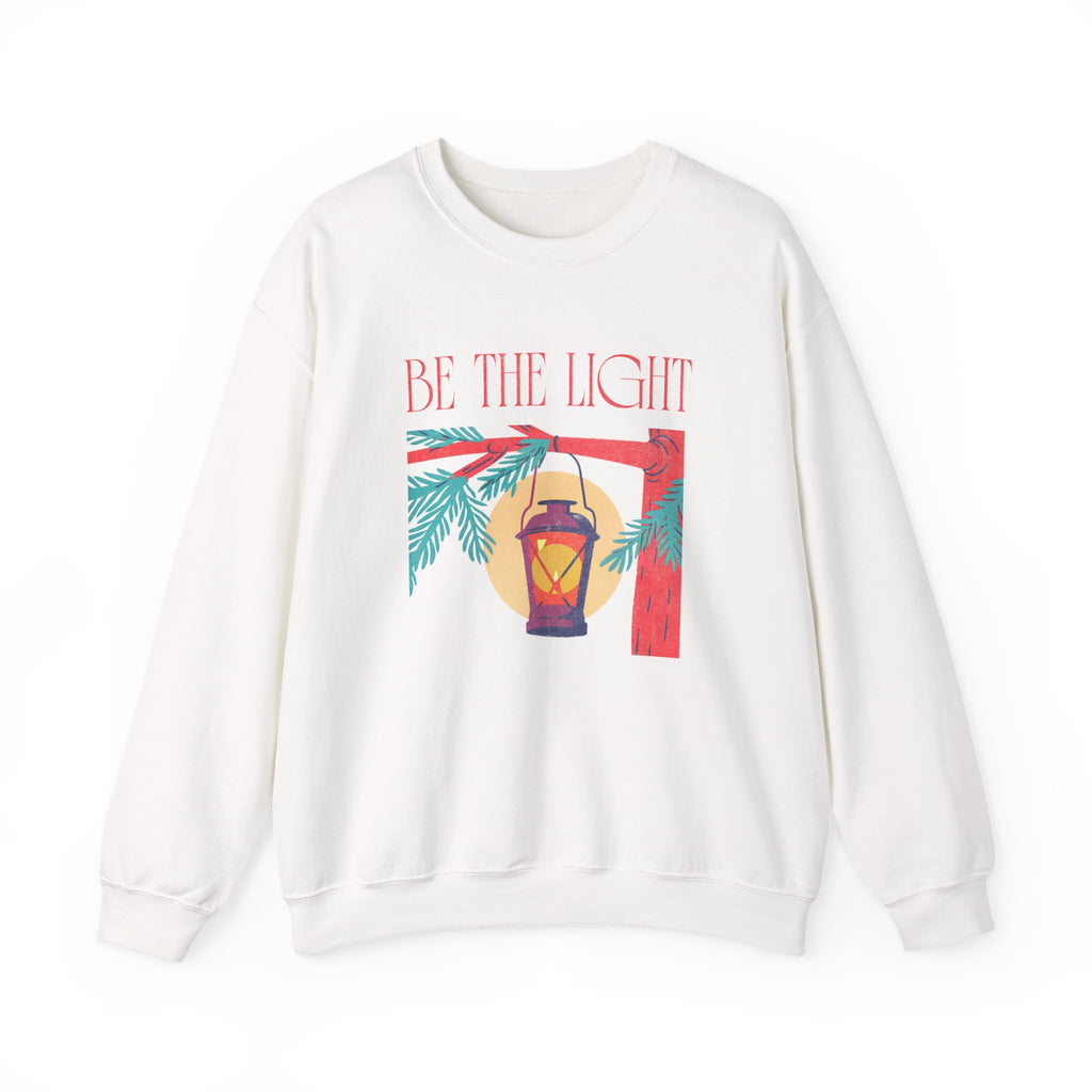 Christian Sweatshirt – “Be the Light” | Unisex Faith-Based Crewneck