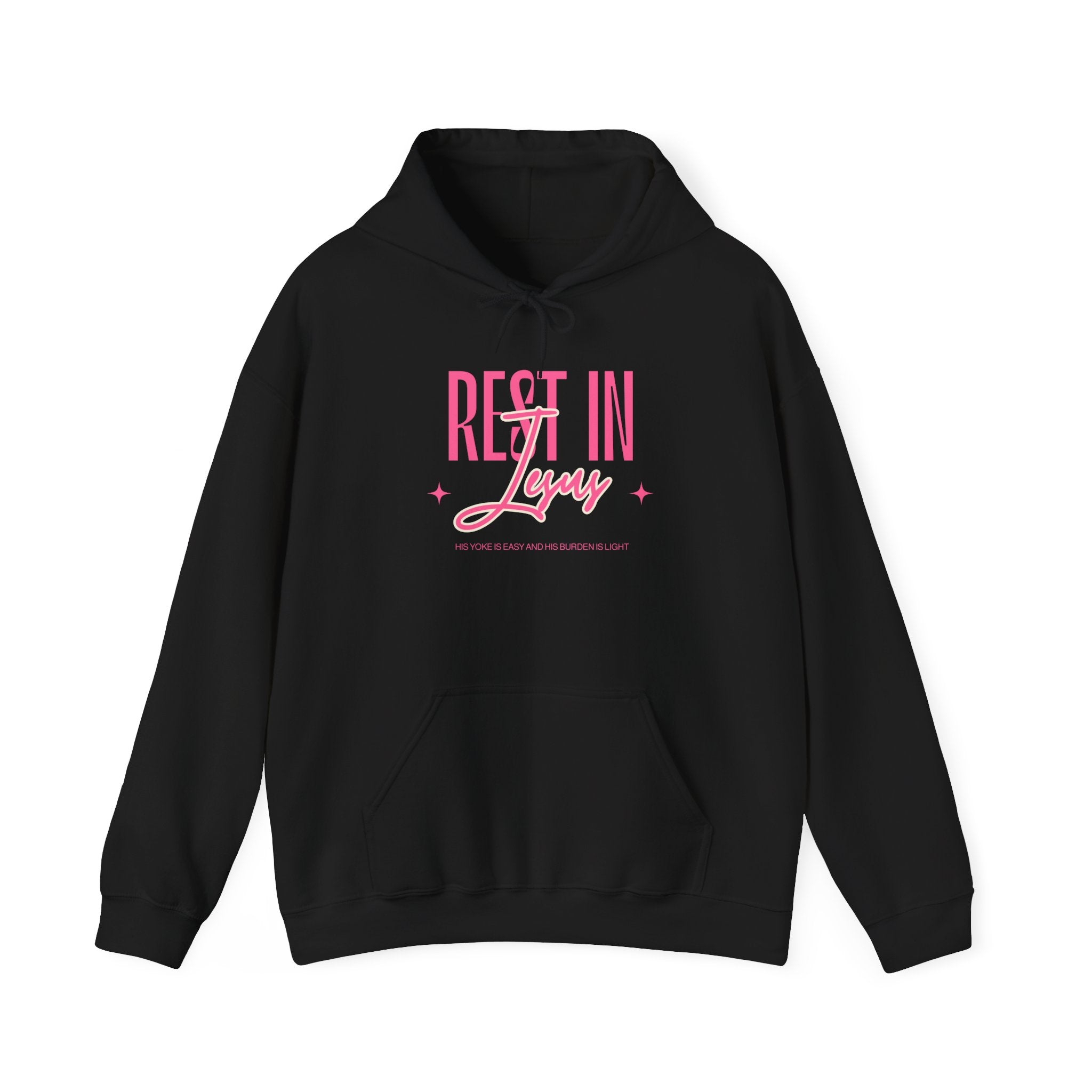 Christian Hoodie – “Rest in Jesus” | Faith-Based Unisex Pullover