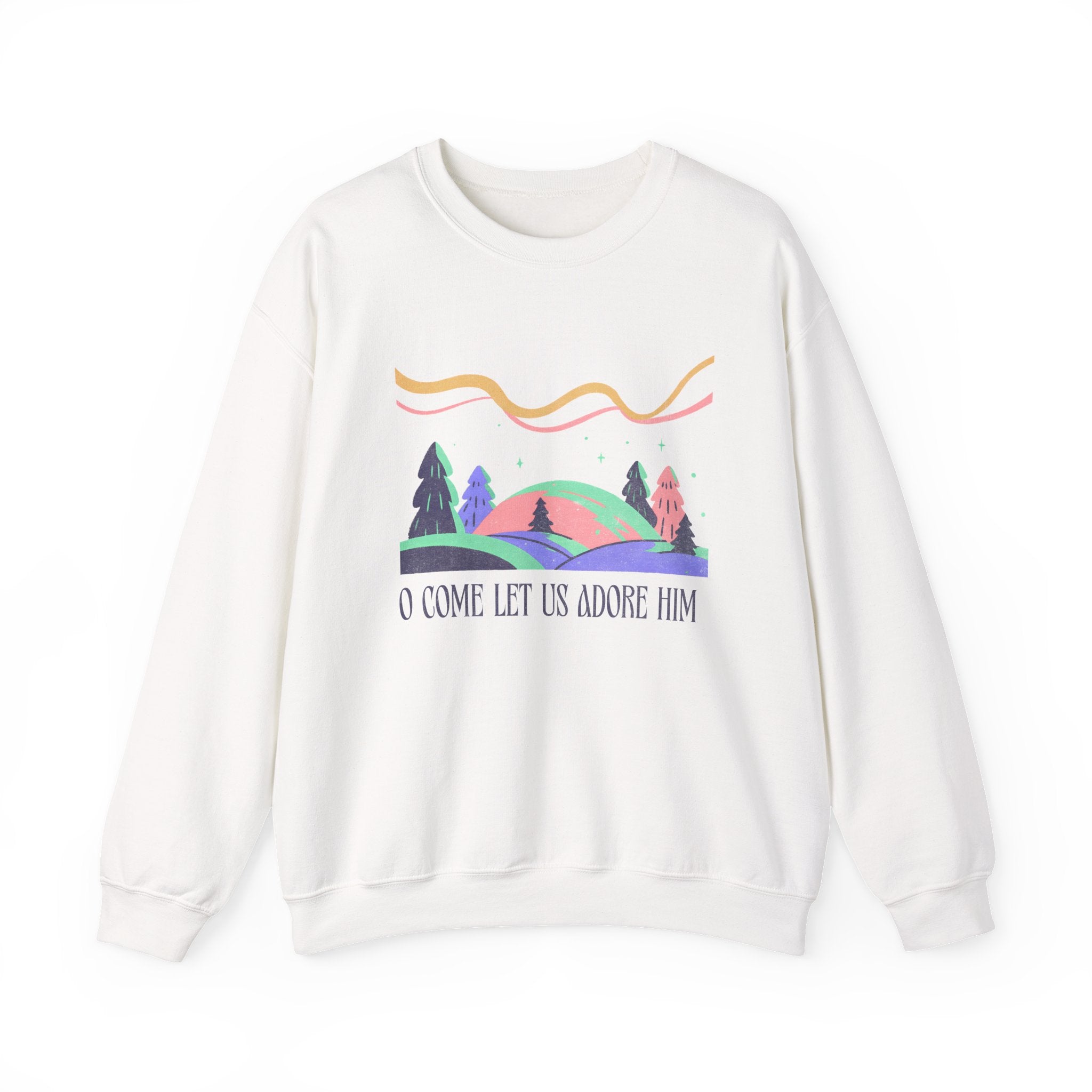 Christmas Collection -  "O Come Let Us Adore Him" | Christian Christmas Sweatshirt