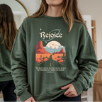 Christian Sweatshirt – “Rejoice, The Wilderness Will Rejoice and Blossom” | Unisex Faith-Based Crewneck