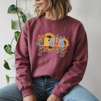 Christian Sweatshirt – “Jesus Saves” | Unisex Faith-Based Crewneck for Everyday Wear
