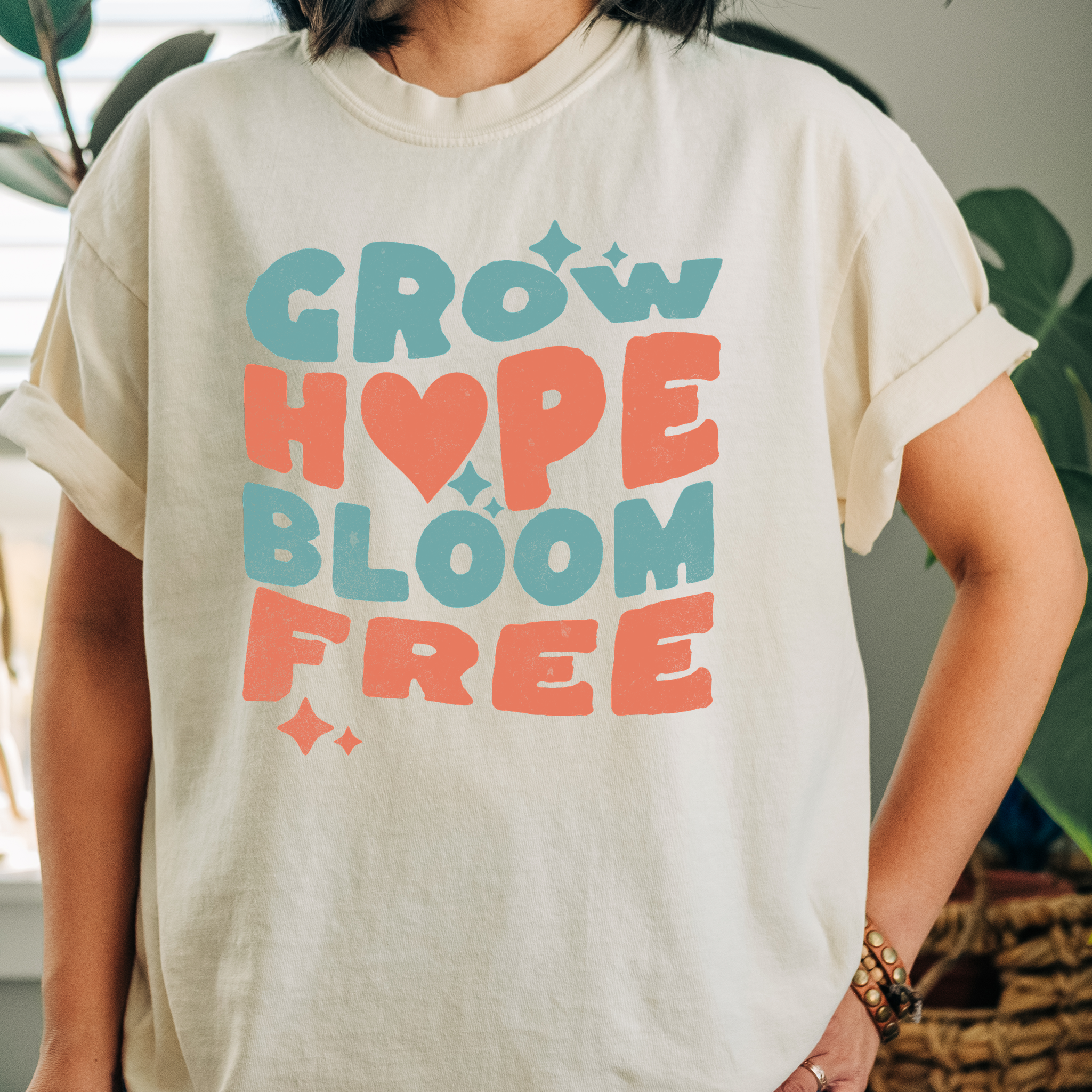 Classic Comfort Colors® 1717 Unisex T-Shirt – Grow Hope, Bloom Free | Made in USA