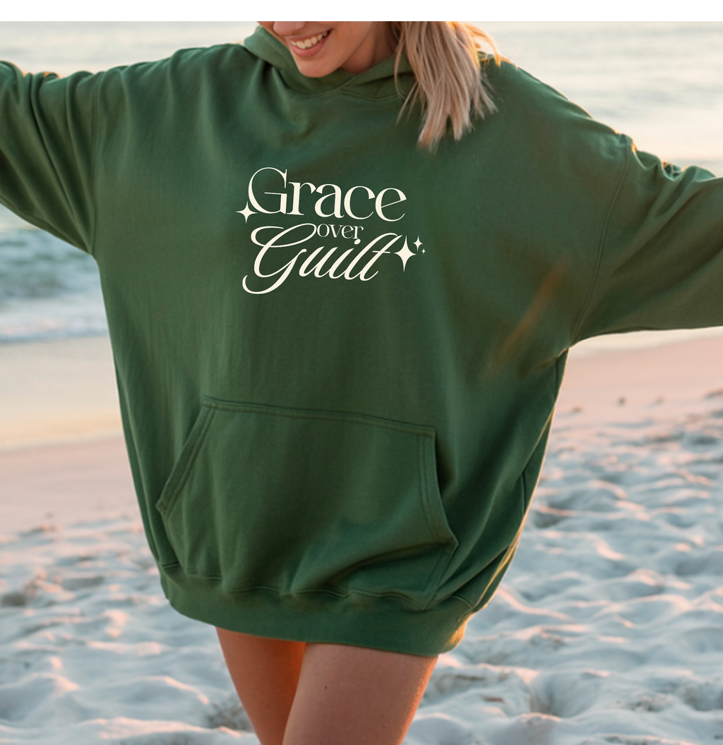 Christian Hoodie – “Grace Over Guilt” | Faith-Based Unisex Pullover