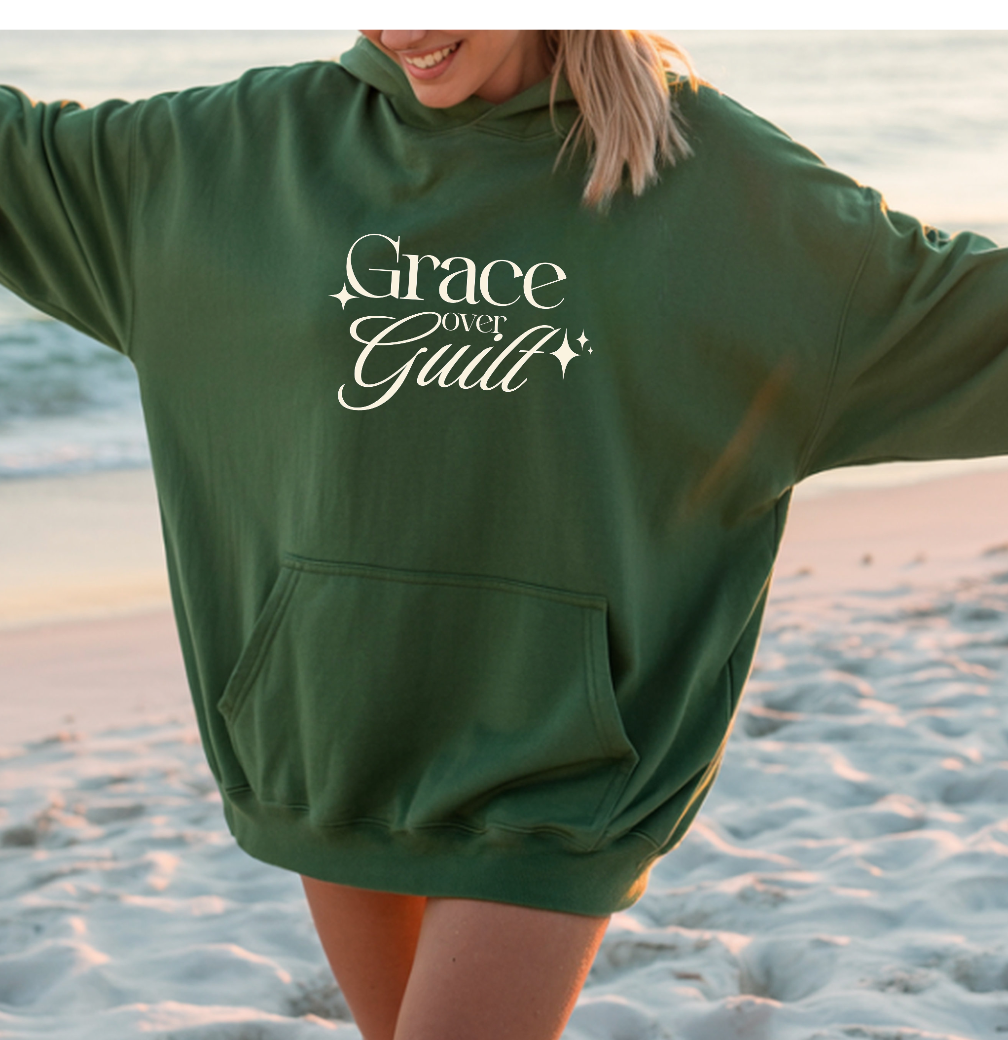 Christian Hoodie – “Grace Over Guilt” | Faith-Based Unisex Pullover