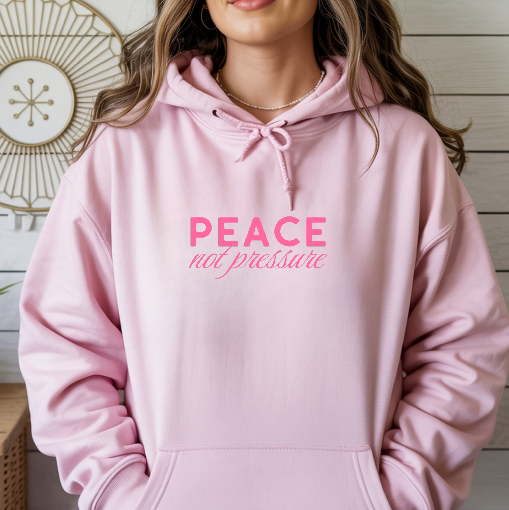 Christian Hoodie – “Peace, Not Pressure” | Faith-Based Unisex Pullover