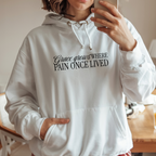 Christian Hoodie – “Grace Grows Where Pain Once Lived” | Faith-Based Unisex Pullover
