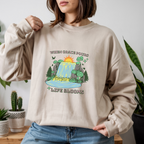 Christian Sweatshirt – “When Grace Pours, Life Blooms” | Faith-Based Unisex Crewneck