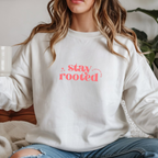 Christian Sweatshirt – “Stay Rooted in the Love of Jesus” | Faith-Based Unisex Crewneck