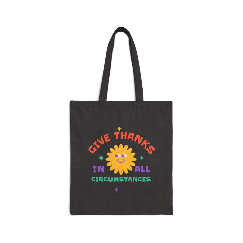 Christian Tote Bag – “Give Thanks in All Circumstances” | Faith-Based Gift for Women