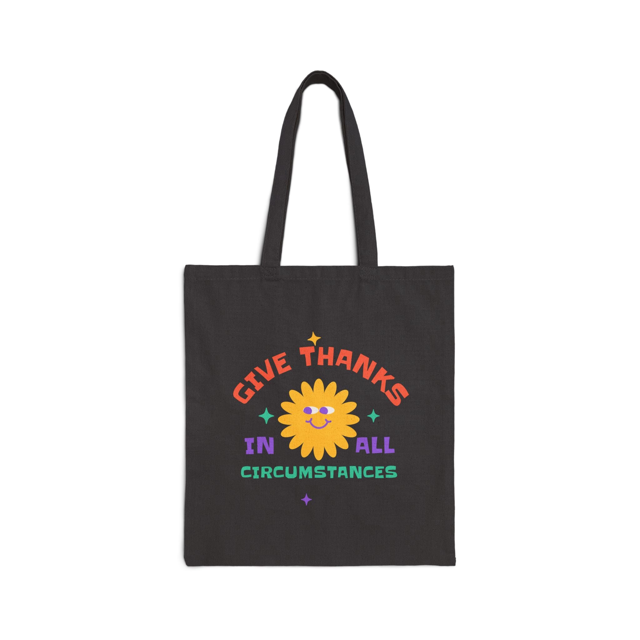 Christian Tote Bag – “Give Thanks in All Circumstances” | Faith-Based Gift for Women