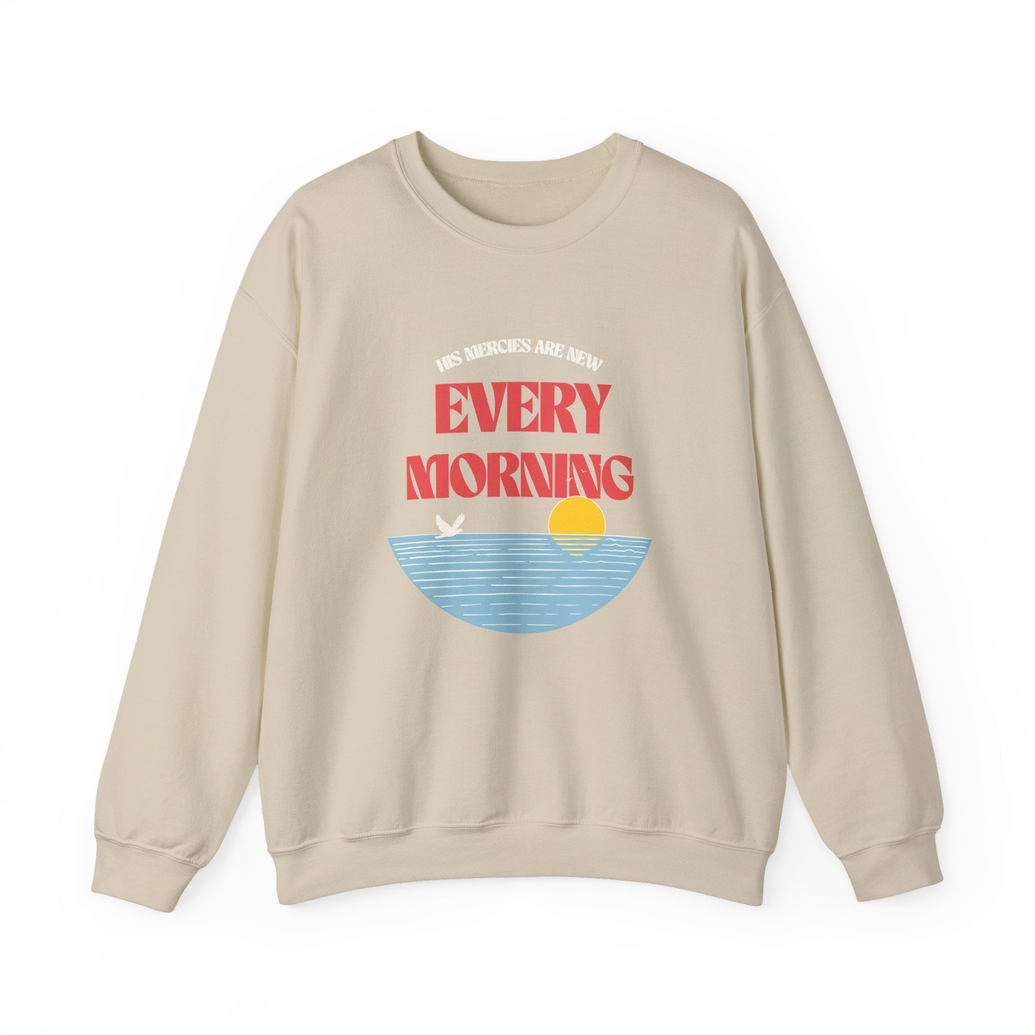 Christian Sweatshirt – “His Mercies Are New Every Morning” | Unisex Faith-Based Crewneck