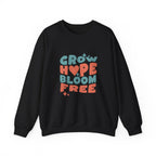Classic Gildan 18000 Unisex Sweatshirt – Grow Hope, Bloom Free | Christian Faith Apparel