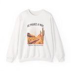 Christian Sweatshirt – “He Makes a Way Through the Wilderness” | Faith-Based Unisex Crewneck