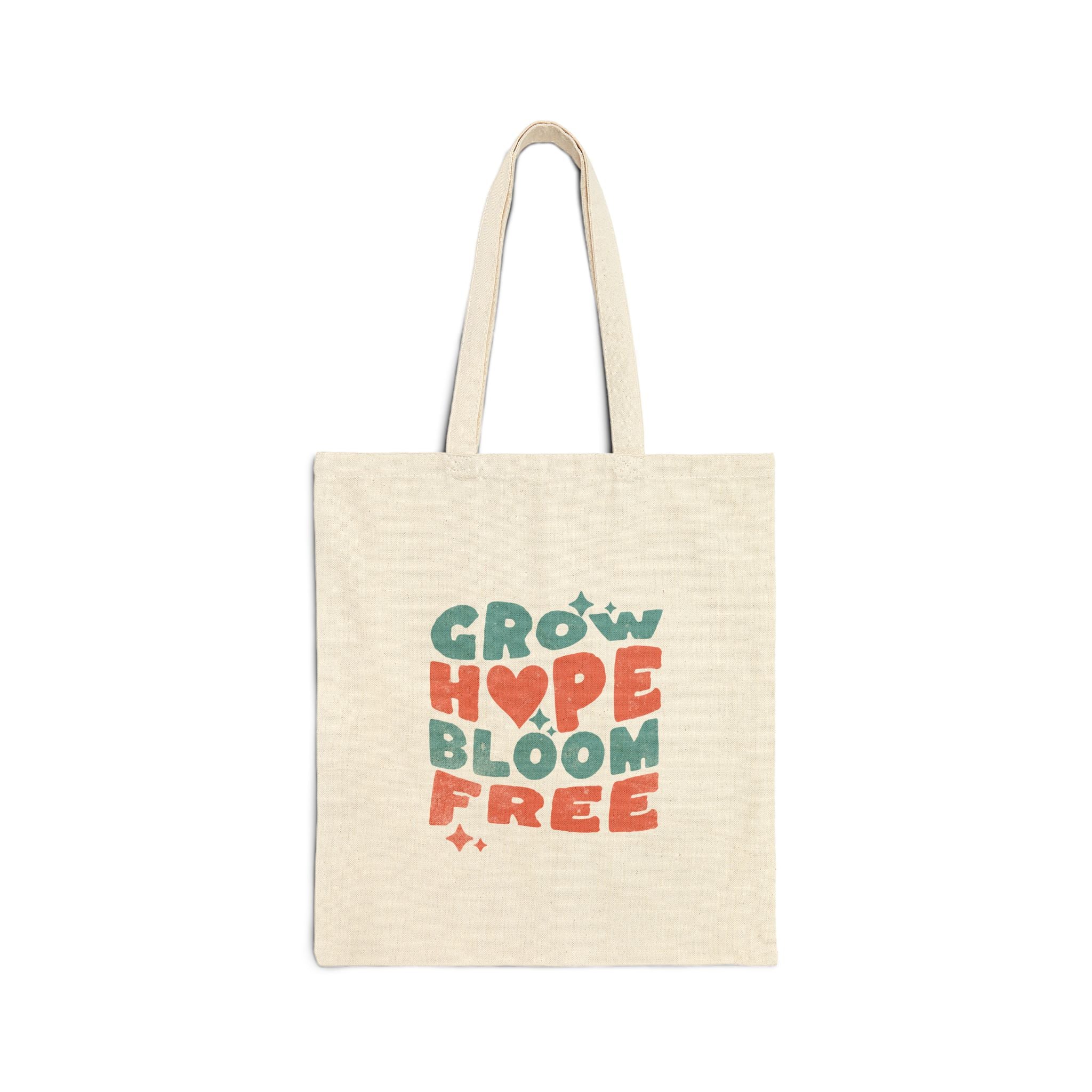 Christian Tote Bag – “Grow Hope Bloom Free” | Faith-Based Gift for Women
