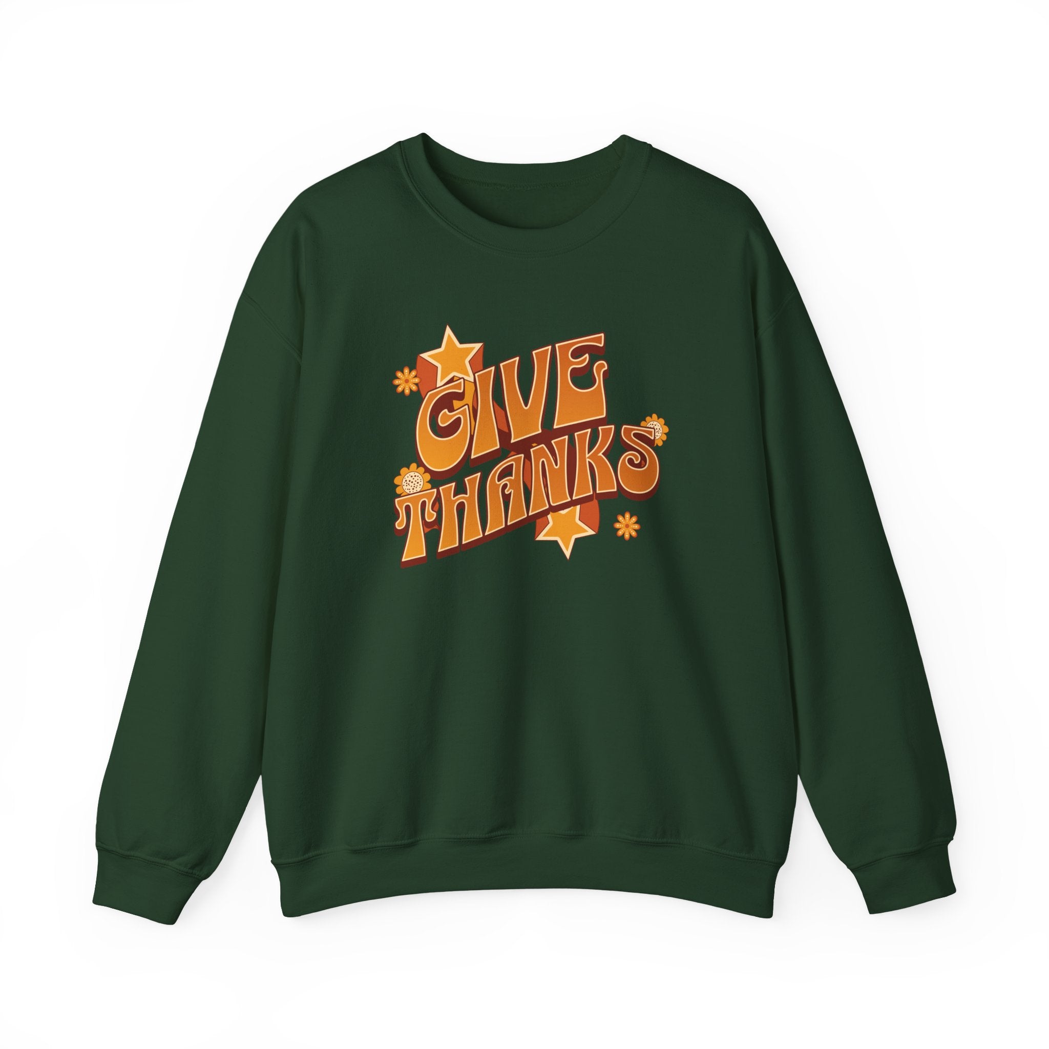 Christian Sweatshirt – “Give Thanks” | Faith-Based Gratitude Crewneck for Women
