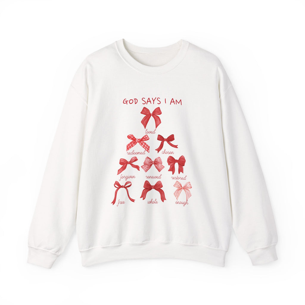 Christmas Collection – “God Says I Am” Sweatshirt| Christian Apparel & Gifts