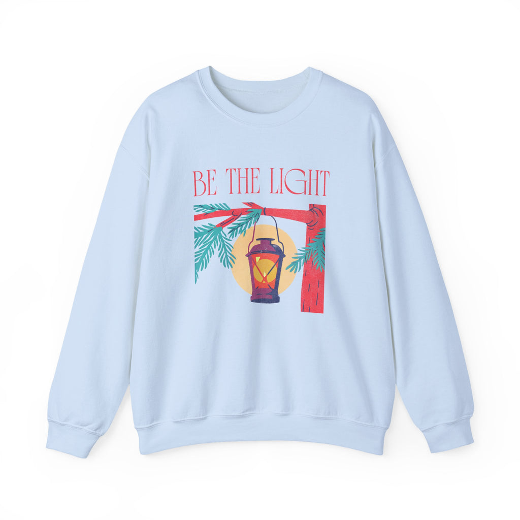 Christian Sweatshirt – “Be the Light” | Unisex Faith-Based Crewneck