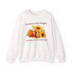 Christian Sweatshirt – “Sweetness in the Struggle” | Faith-Based Crewneck for Women