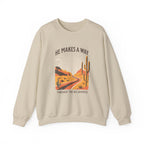 Christian Sweatshirt – “He Makes a Way Through the Wilderness” | Faith-Based Unisex Crewneck